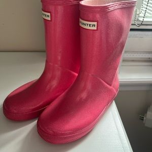 Pink glitter Hunter boots